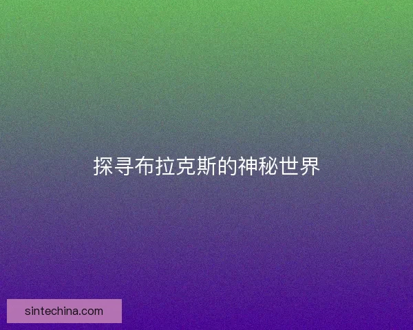 探寻布拉克斯的神秘世界