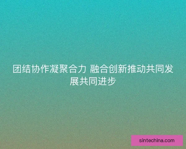 团结协作凝聚合力 融合创新推动共同发展共同进步